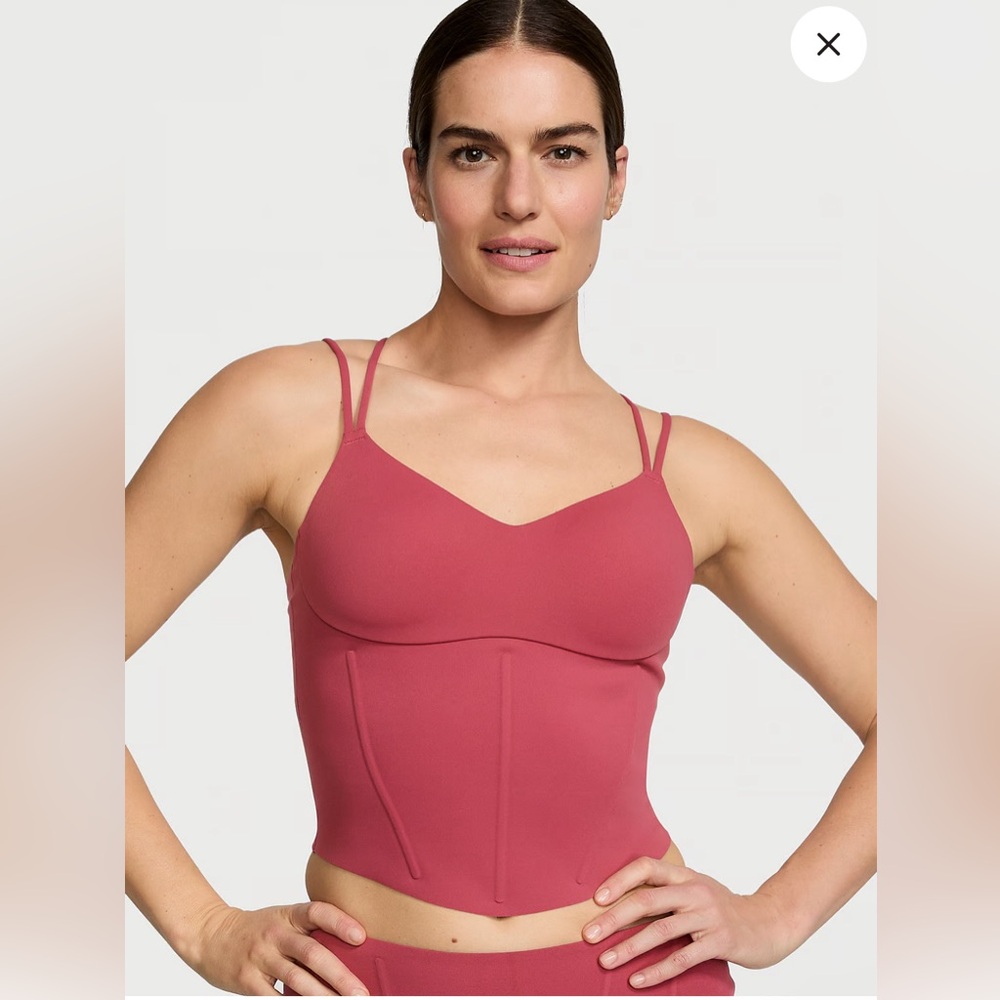 NWT VS Elevate Corset Tank Top, Deep Rose, XS